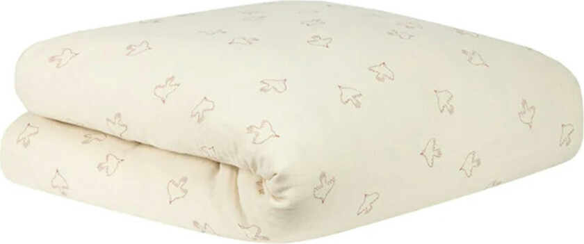 Wabi Sabi Singel Dynetrekk 150x200 Cm Brown Hoshi Birds - Dynetrekk Organisk Bomull Beige - D23WSSINGCOVERPLAIN/045