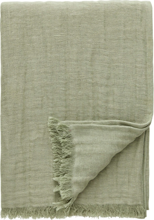 Crinkle Teppe 130x170 Cm - Pledd & Tepper Bomull Grønn - OH-01