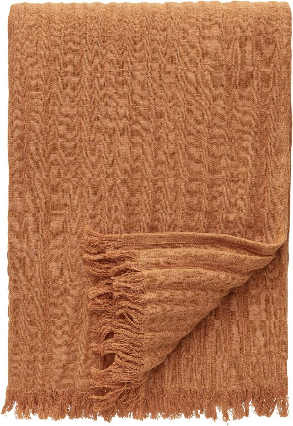 Crinkle Teppe 130x170 Cm Lysebrun - Pledd & Tepper Bomull Lys Brun - OH-03