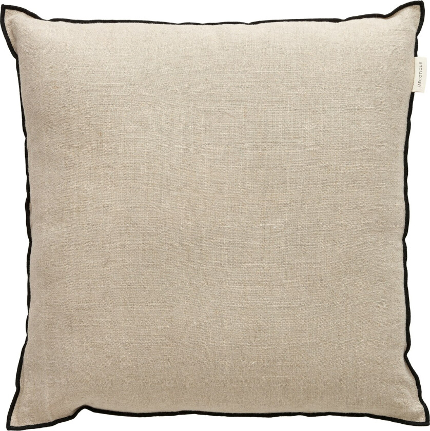 Frame Pute 50x50 Cm Beige / - Pynteputer & Trekk Lin Sort - ML-41