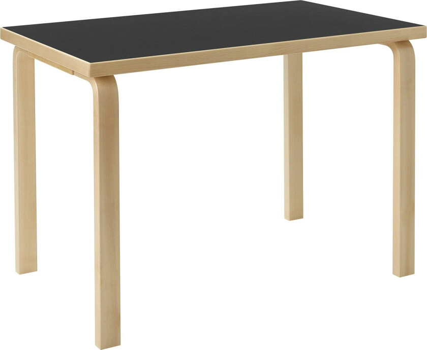 Bilde av Aalto 80b Barnebord Rektangulær 60x100 Cm - Barnebord Linoleum Sort - 28306163