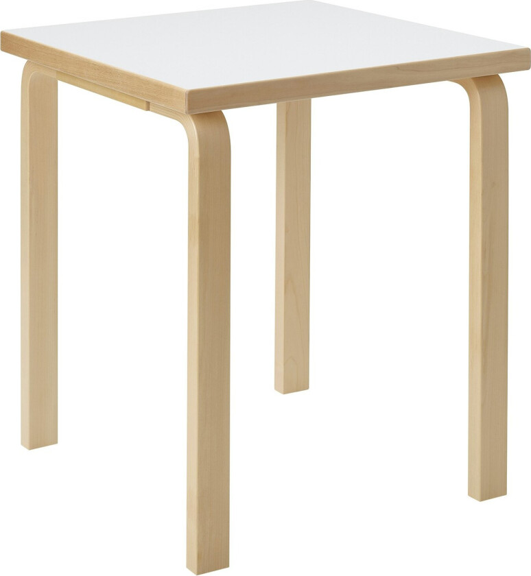 Bilde av Aalto 80c Barnebord Kvadratisk 60x60 Cm Laminat - Barnebord Bjørkefinér Hvit - 28306262