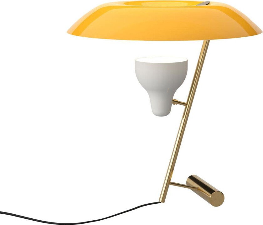 Model 548 Bordlampe Mørkpolert / Gul - Bordlamper Messing Sort - T03-T12-10BY