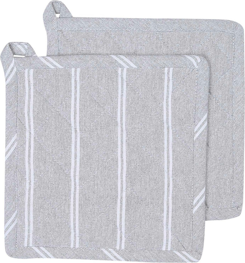 Recycled By Wille Agda Grytevott 2-pk - Grytekluter & Grytevotter Bomull Grå - 43145