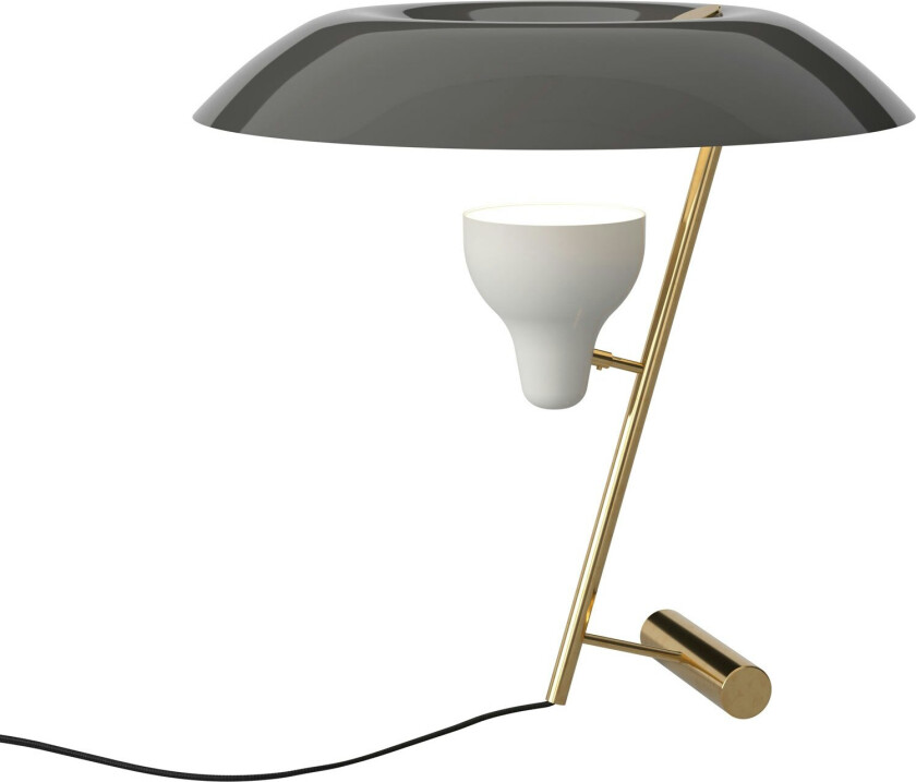 Model 548 Bordlampe Polert / Grå - Bordlamper Messing Sort - T03-T12-101G