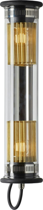 Dcwéditions In The Tube 100-500 Vegglampe Svart / Sølvreflektor / Gullmetallnett - Plafonder Messing Sort - 100-500-BL-SI-GO-ME