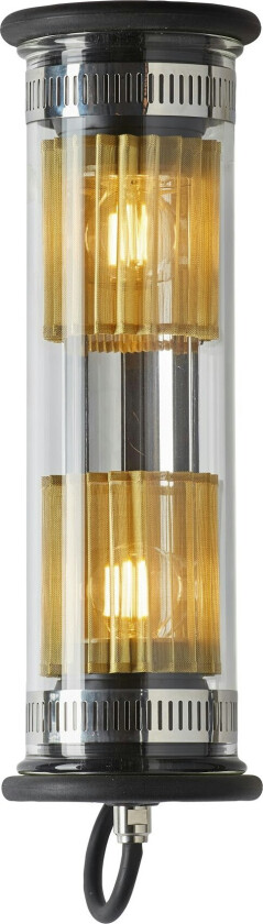 Dcwéditions In The Tube 100-350 Vegglampe Svart / Sølvreflektor / Gullmetallnett - Plafonder Messing Sort - 100-350-BL-SI-GO-ME