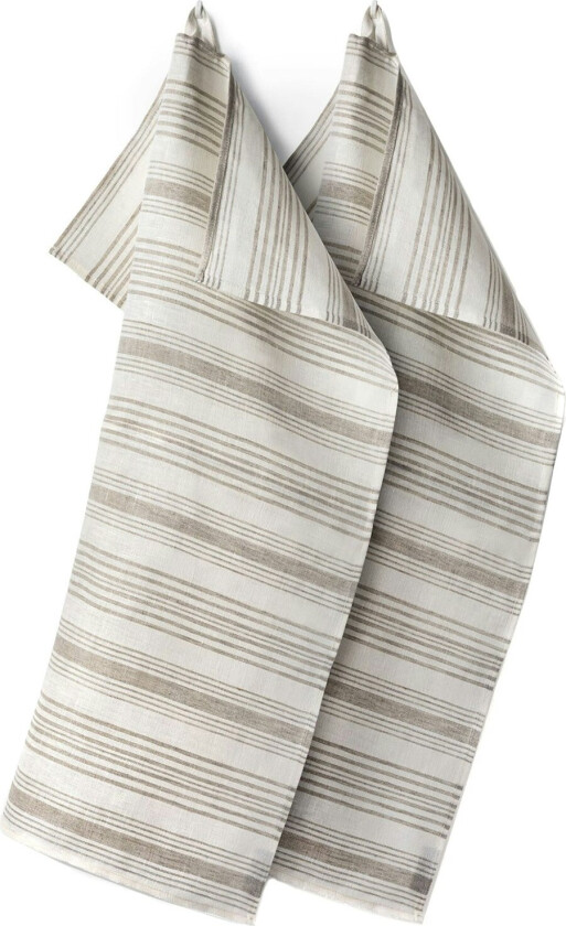 Gästabud Håndkle 50x70 Cm 2-pk Naturlig - Kjøkkenhåndklær Lin Natural - 2024-01