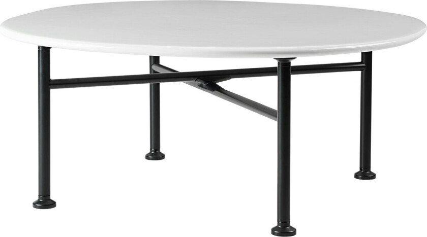 Gubi Carmel Salongbord 75x75 Cm Semi Matt - Sofabord utendørs Keramikk Clam White - 10117282