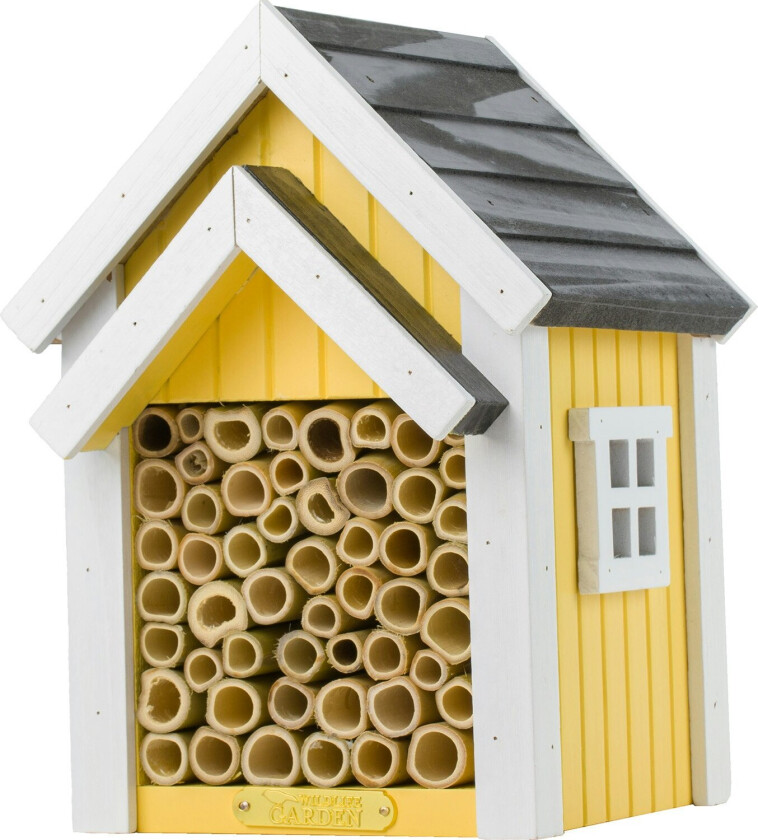 Bee Hotel Yellow - Hage Tilbehør Massivt Tre Gul - WG312