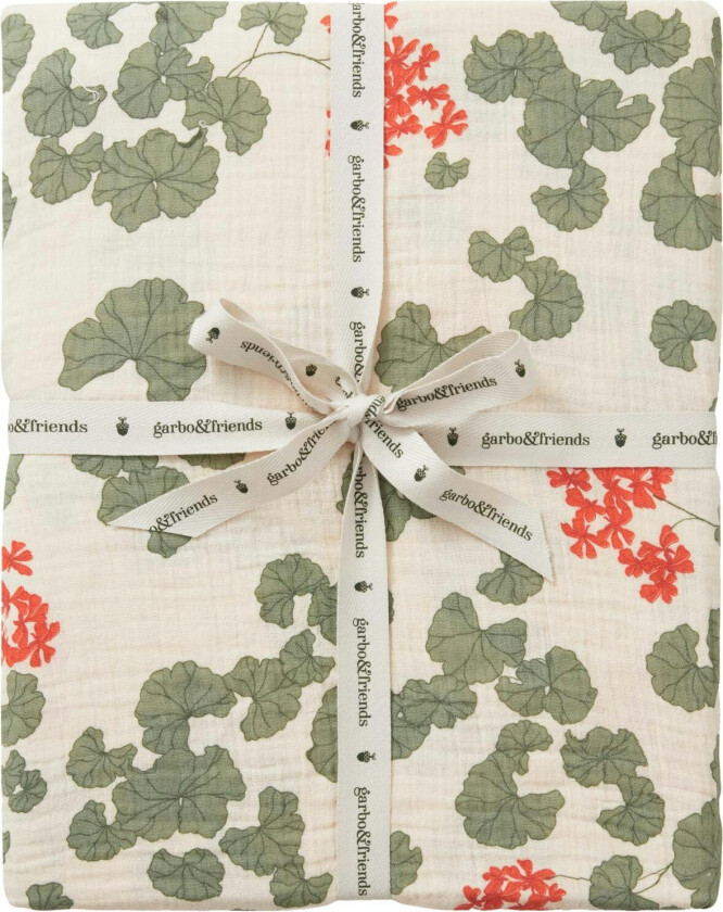 Muslin Stretchlaken Dobbel 140x200 Cm - Laken Bomullsmuslin Pelargonium - GF150022-7000-214GL