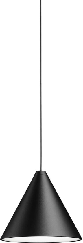String Light Cone Pendel 12m Dimbar Med Casambi - Pendellamper Aluminium Sort - F6489030