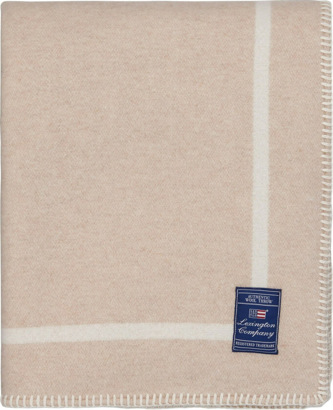 Bilde av Bear Jacquard Pledd 130x170 Cm Beige - Pledd & Tepper Resirkulert Ull Hvit - 12534000-2600-TH10