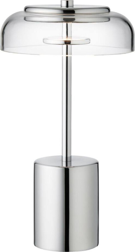 Blossi Mini Bordlampe Bærbar Krom / - Bærbare lamper Metall Klar - 1028003