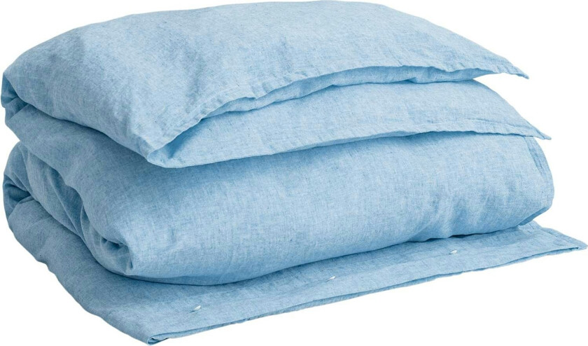 Cotton Linen Dynetrekk 220x220 Cm - Dynetrekk Bomull Silver Lake Blue - 851025903-469