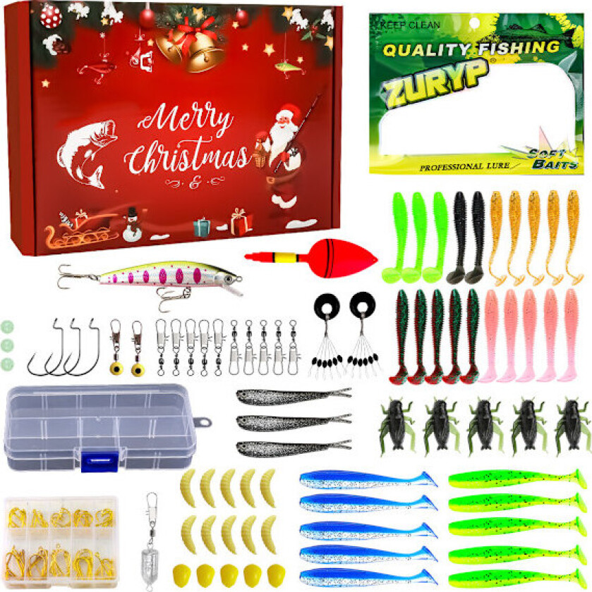 2025 Fiskekalender – 24-dagers agnsett, juleoverraskelse