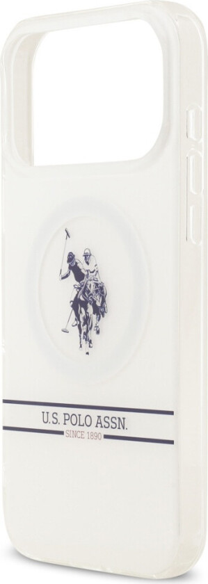 DH & Bottom Stripe Logo MagSafe-deksel for iPhone 17 Pro Max - Hvit