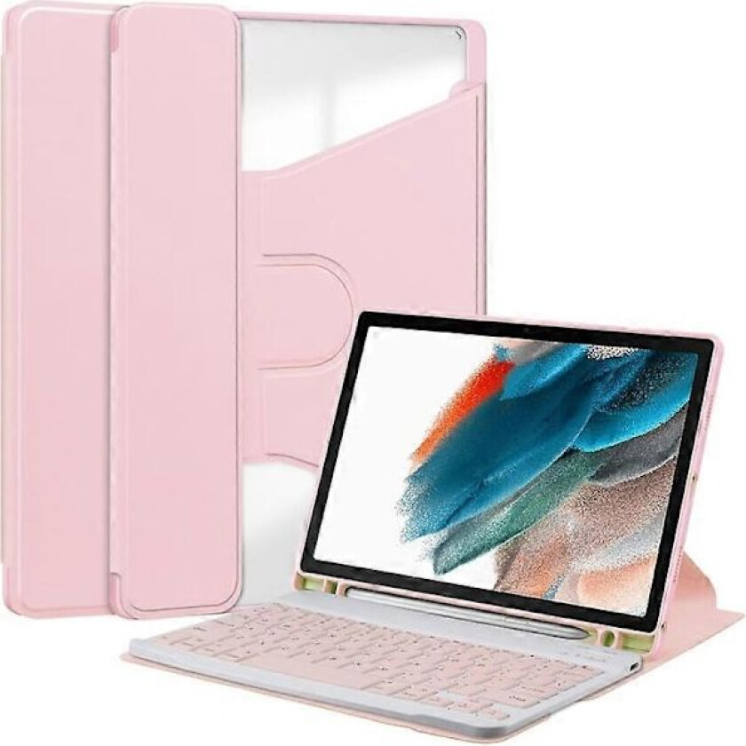 Kompatibel for Samsung Galaxy Tab A8 10.5 (2021) / (2022) Deksel Roterende Stativ Tablet Cover med Bluetooth-tastatur