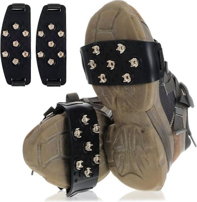 1 Par Isbrodder, Sklisikre Grips Pigger Isbrodder Gå Traction Cleat Slitesterk Is Snø Grips 7 Punkt Pigger for Vandring