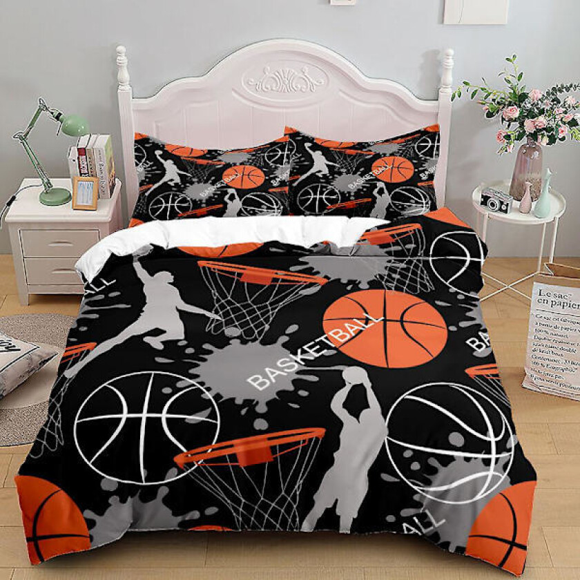 Sommer Hot Sale Sport-4 3D-printet basketball sengetøy sett dynetrekk dyne putetrekk enkel dobbel barn gave