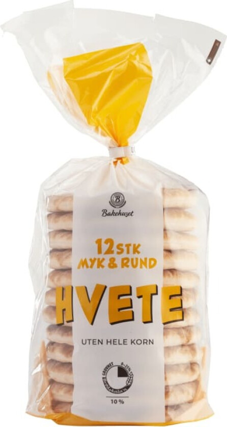 Myk&Rund Hvete 12stk 450g