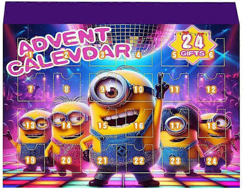 Adventskalender 2025 Grusomme Meg Minions Figur Leker 24 Dager Nedtelling Overraskelsesgave
