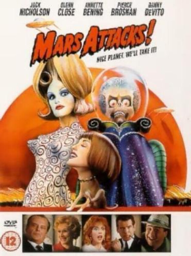 Mars Attacks! DVD (1998) Jack Nicholson, Burton (DIR) Cert 12 Region 2