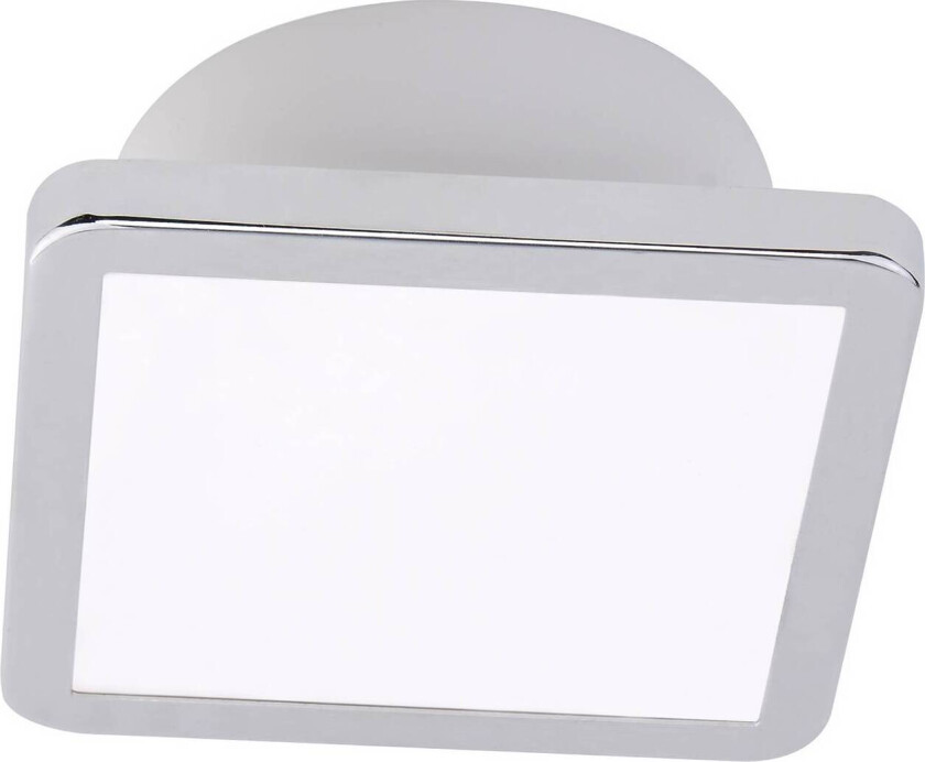 Taklampe Aqua Uno, 11 x 11 cm, krom, IP44
