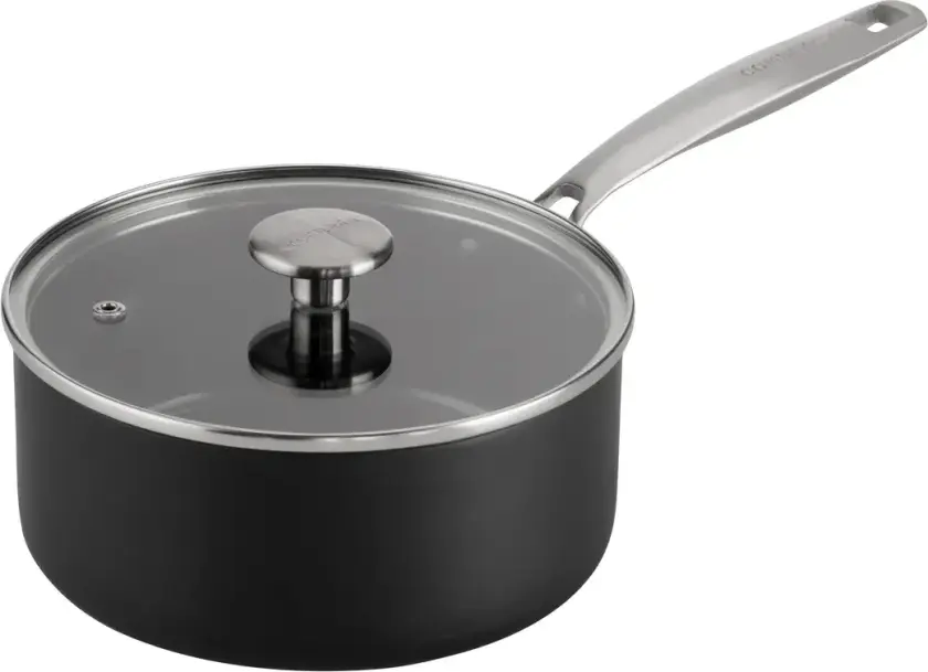 Element kasserolle med lokk aluminium svart Ø18 cm