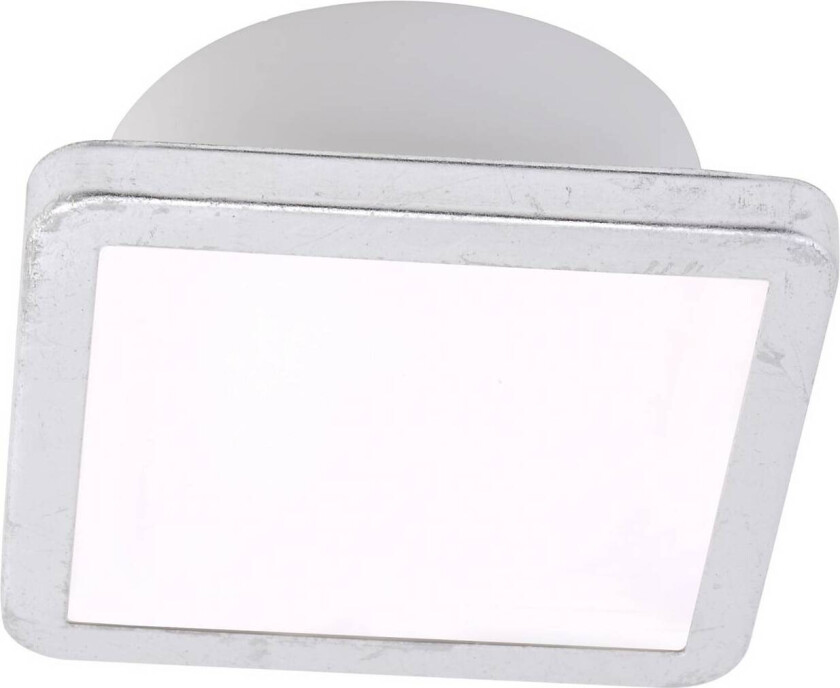 Taklampe Aqua Uno, 11x11cm, blad sølv, IP44