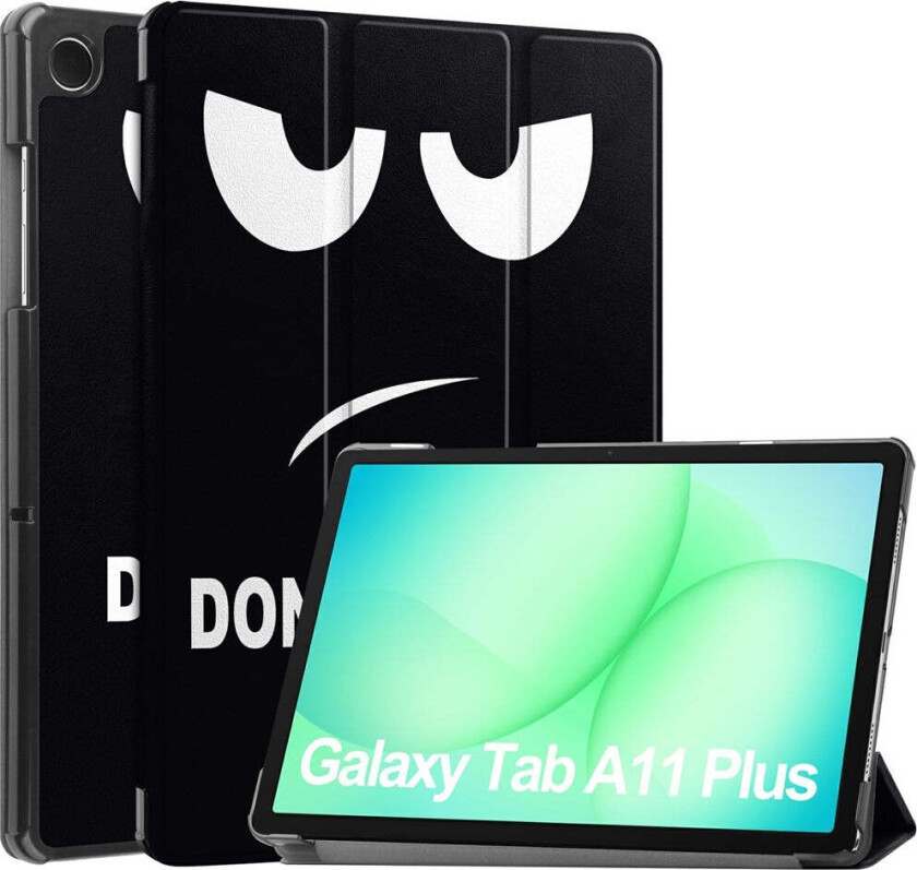 Samsung Galaxy Tab A11+ (Plus) EIDERWOOD Kunstskinn Flipp Deksel med Motiv - "Don't Touch Me"