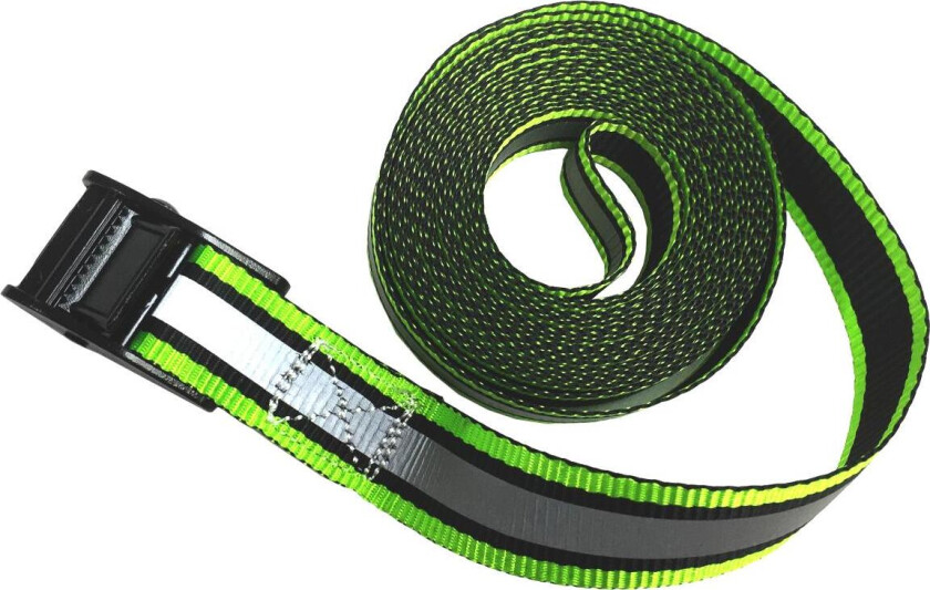 BAGASJEBÅND 3,5mx25mm (6/48) M/REFLEKS og SPENNFESTE 250kg LASTESTROPP-STRAMMER - outlet