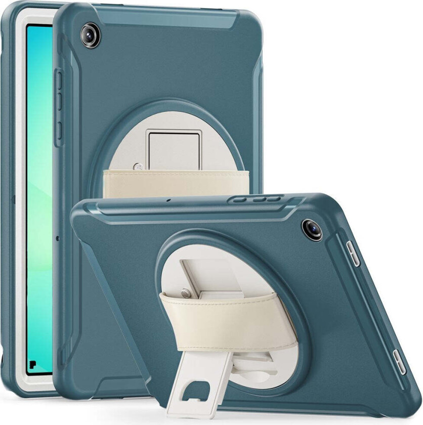 Samsung Galaxy Tab A11+ (Plus) EIDERWOOD Støtsikkert Deksel med 360 Graders Roterbar Støtte - Grønn