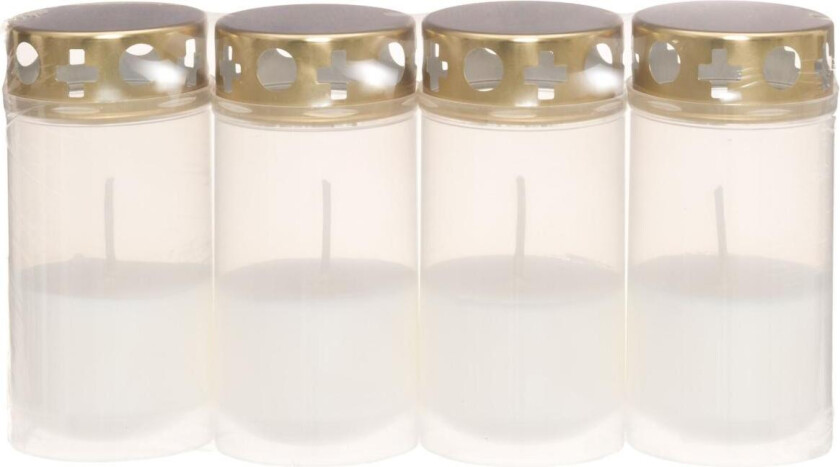 GRAVLYS 25 TIMER MED LOKK 4pk (1/180) HVIT - outlet