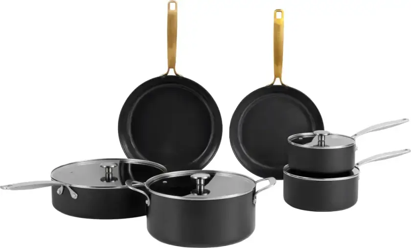 Element gryte- og stekepannesett 10 deler Black