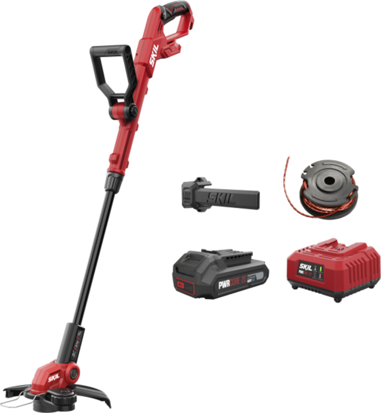 GRESSTRIMMER BATT 0241AA 20V m/LADER og BATTERI (3) SKIL