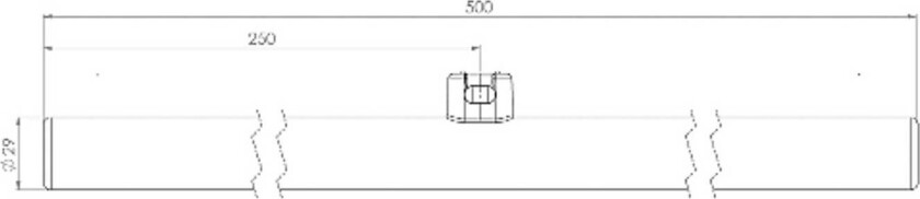LED-pære S14d stavpære 4,9 W 927 50 cm opal