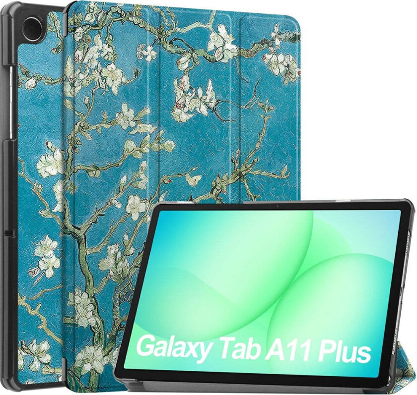Samsung Galaxy Tab A11+ (Plus) EIDERWOOD Kunstskinn Flipp Deksel med Motiv - Blomster