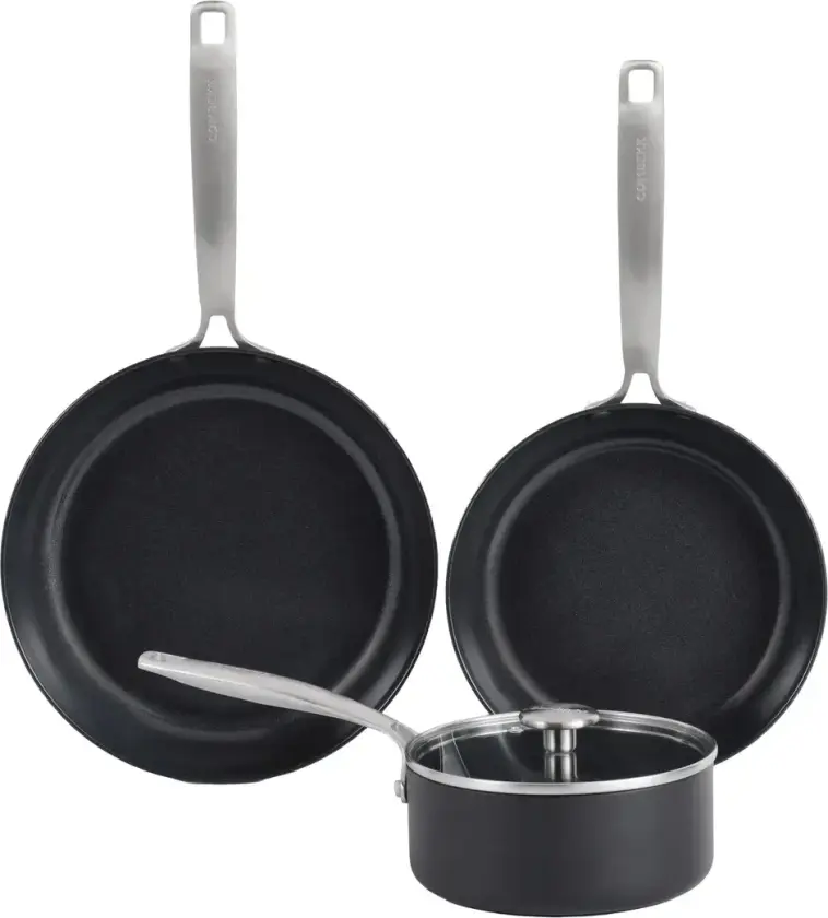 Element gryte- og stekepannesett 4 deler Black