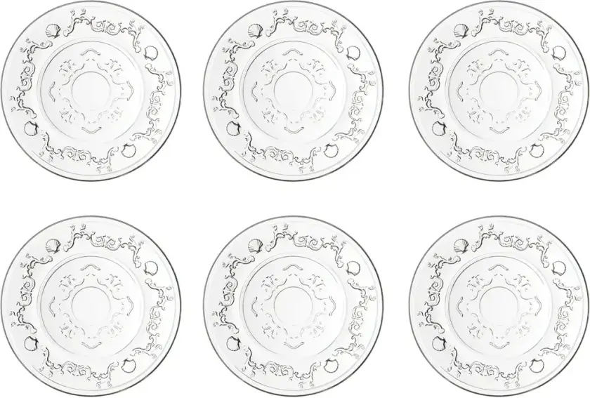 Versailles asjett 6-pakning Glass