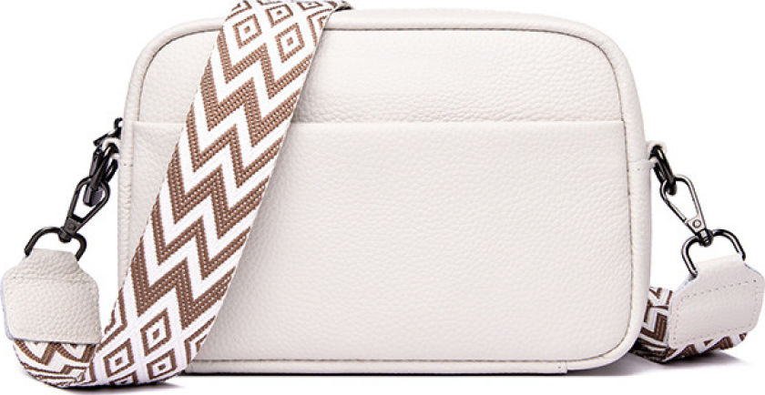 Crossbody-veske, skulderveske av kunstskinn White