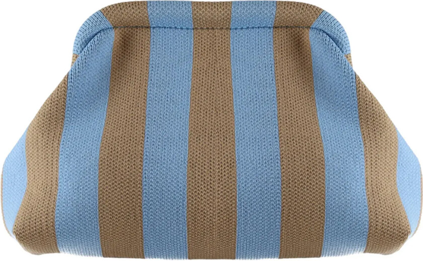 Veske - Alba Clutch - Lyseblå/Beige Stripete - - OneSize - Veske