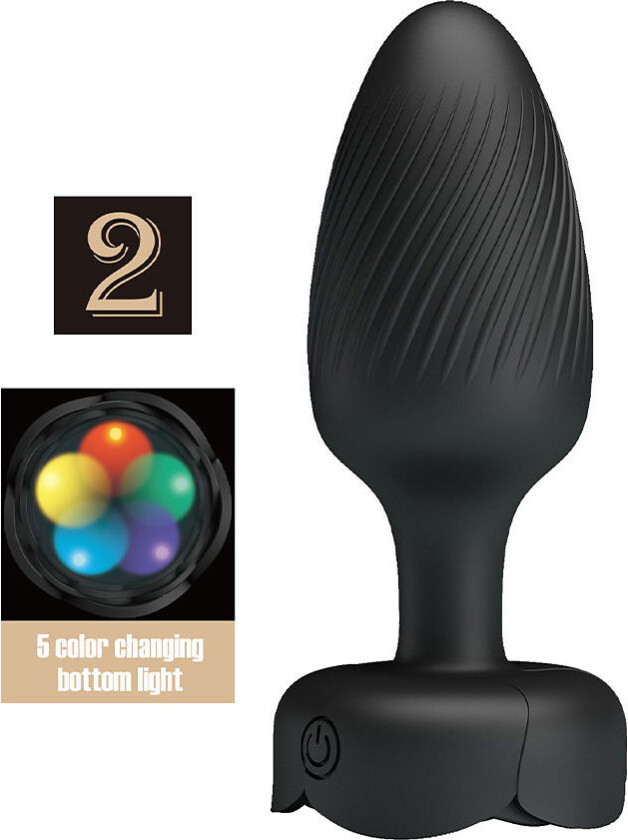 Pretty Love: Varian 2, Vibrating Butt Plug with Color LED