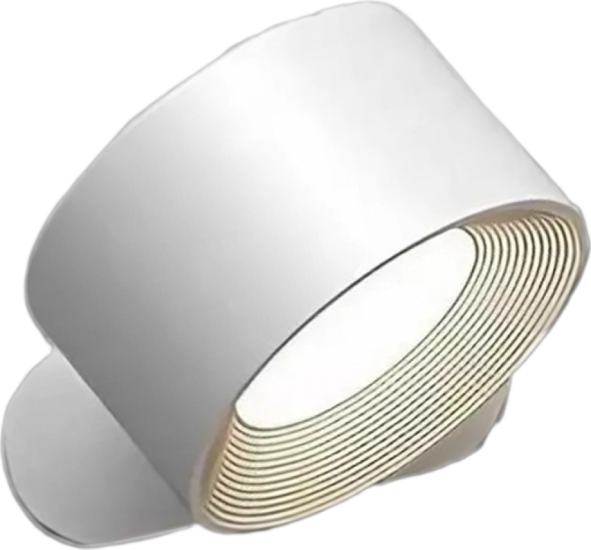 Spot On oppladdningsbar vegglampe, hvit