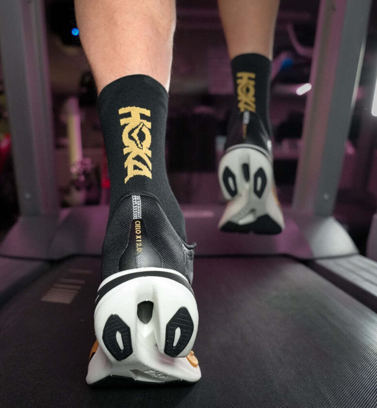 U GPX CREW RUN SOCK Black / Gold, S (34-38)