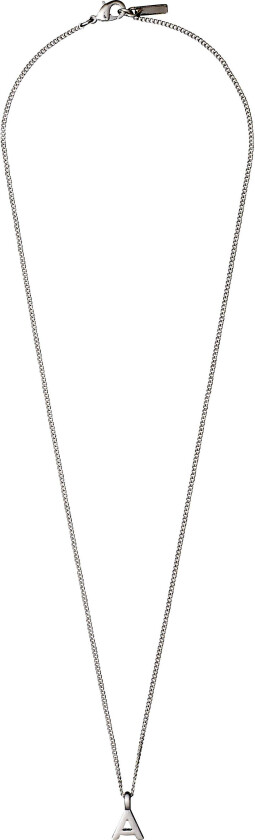 CHARM halskjede med A anheng, sølvbelagt