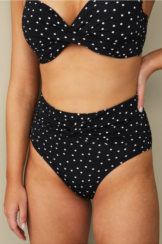 Bikinitruse med hipster-design - Svart