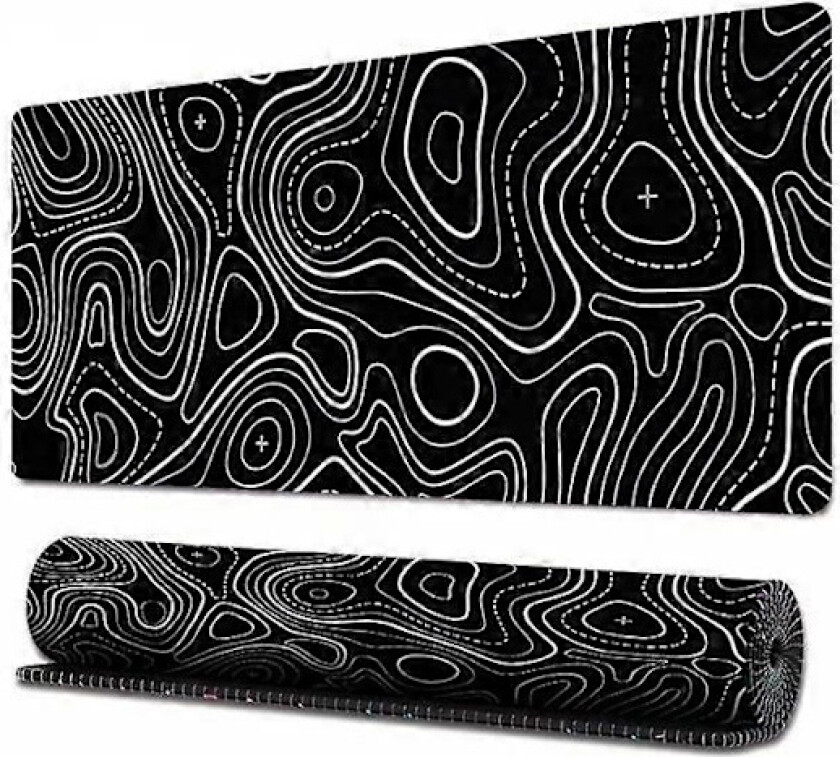 Musematte for hjemmekontorarbeid, Gaming Musematte Skrivebordsmatte Myk Glatt Overflate og Sklisikker Gummibase Vanntett Myk Klut Musematte 600 x 300 x 3MM