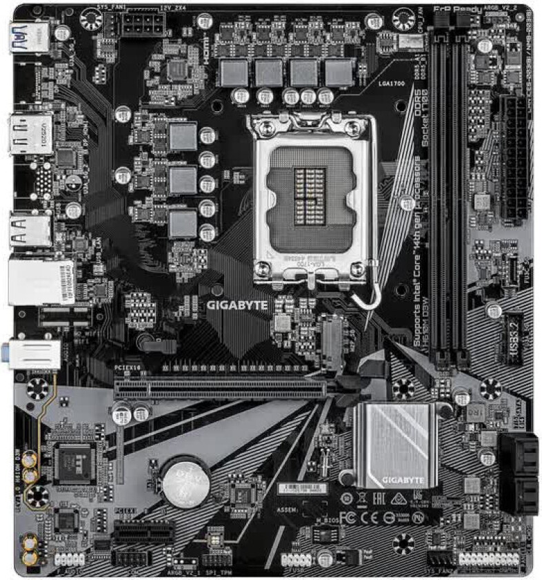 H610M D3W Hovedkort - DDR5 RAM, Micro ATX, LGA1700 Socket