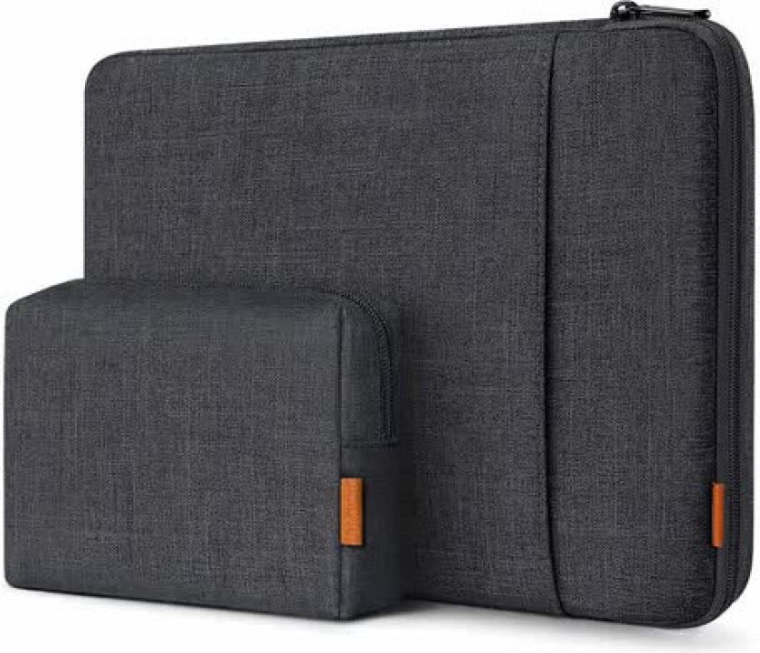 Inateck PC-sleeve med tilbeh??rspose - 14" - Svart/Gr??